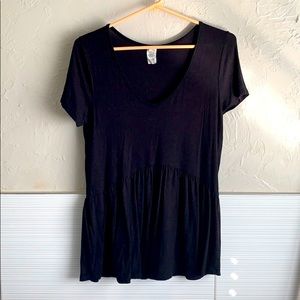 Black Peplum tshirt